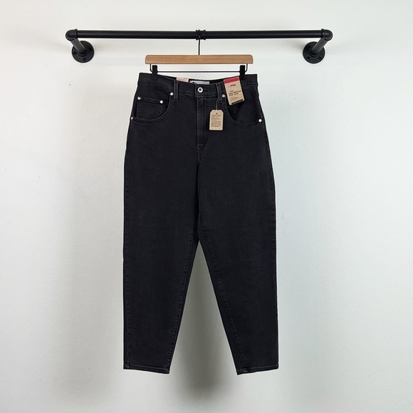 NWT Levi’s SilverTab High Waisted Mom Jeans Grey - Picture 2 of 8